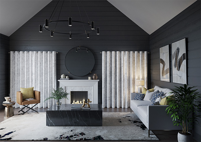 Crushed Velvet, White - Made to Measure Curtains - Image 7